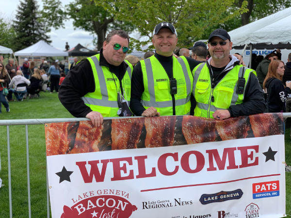 security guards at Bacon Fest